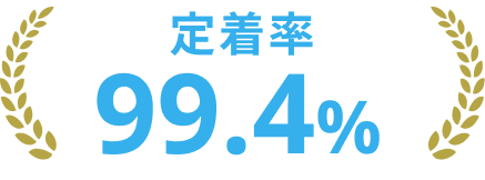 定着率99.4%